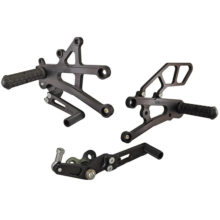 Woodcraft '06 -'12 Triumph 675 / R Rearsets - GP Shift w/o or with QS - RACE ONLY (No Side Stand)