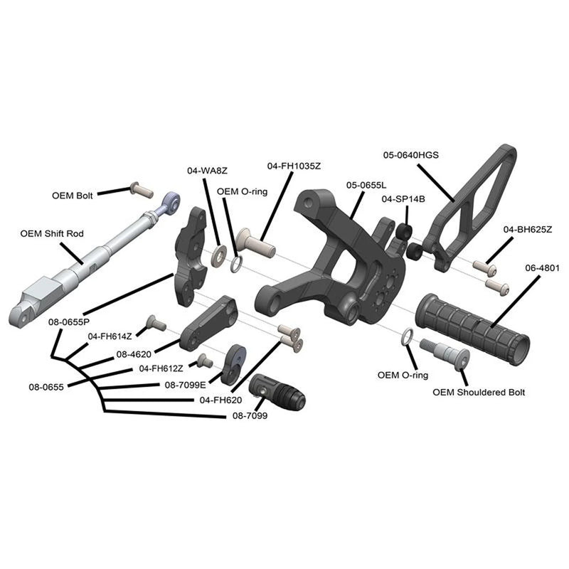Woodcraft '18 -'24 Ducati Panigale V4 Rearsets