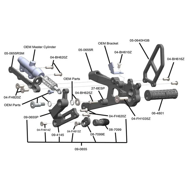 Woodcraft '18 -'24 Ducati Panigale V4 Rearsets