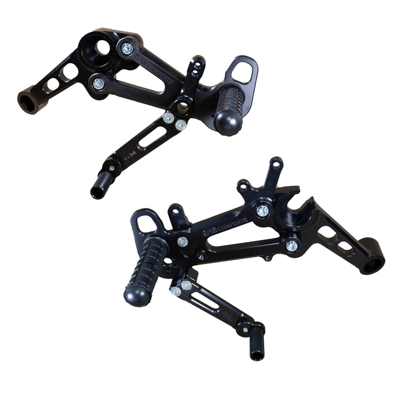Woodcraft '21 -'26 Aprilia Tuono 660 / RS660 Rearset Kit Complete W/Pedals