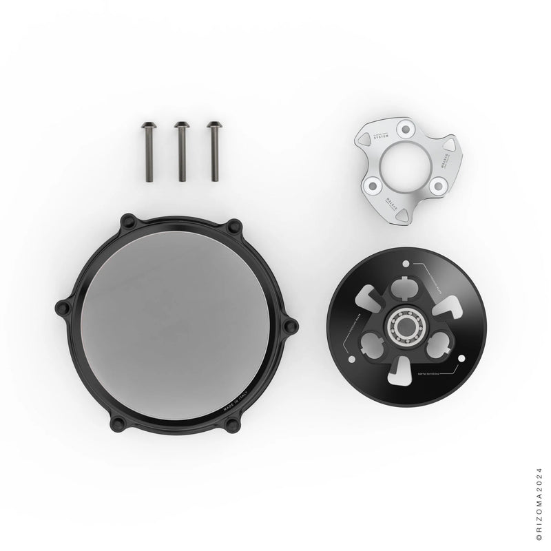Rizoma Clear Clutch Cover Kit for '18- '26 Ducati Panigale V4 / V4S