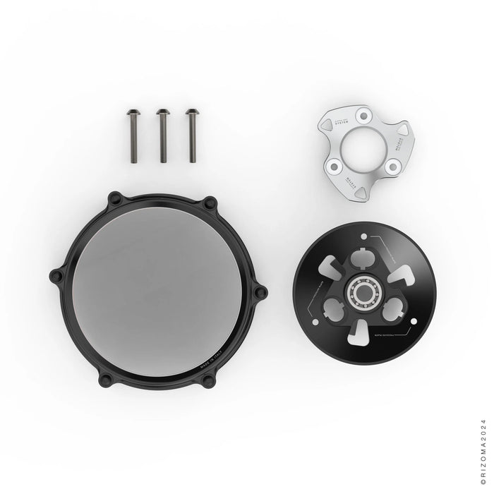 Rizoma Clear Clutch Cover Kit for '18- '26 Ducati Panigale V4 / V4S