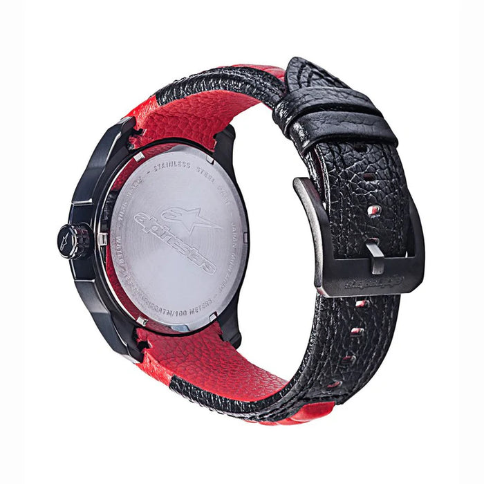 Alpinestars Tech Watch 3H Black Leather-Black/Red