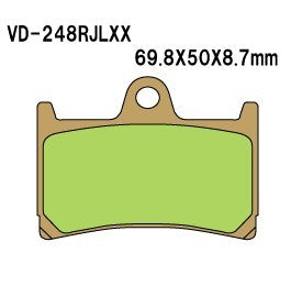 VESRAH RJL Racing Brake Pad'06 - '16 YAMAHA FZ1/FZ VD-248RJL (SEE FITMENT BELOW)