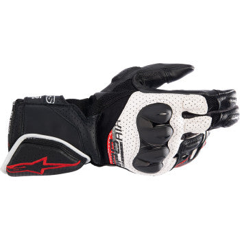 Guantes de aire SP-8 V3: negro, blanco y rojo brillante 