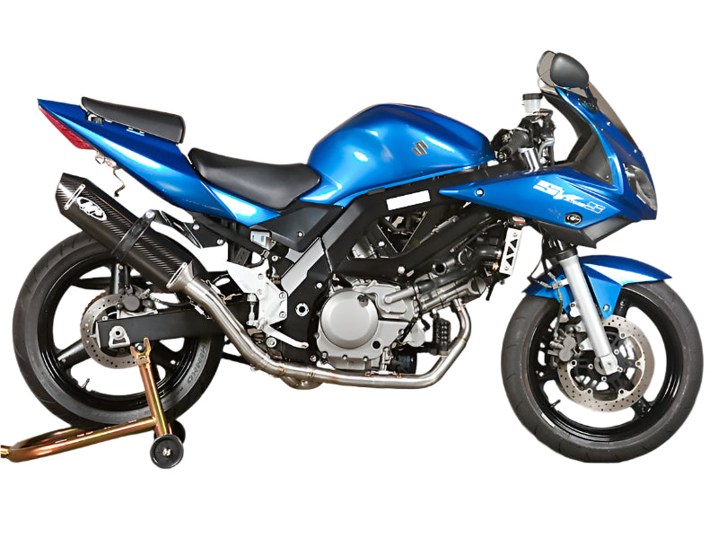M4 Race Full System with Carbon / Polished /  Titanium Canister '04-'10 Suzuki SV650