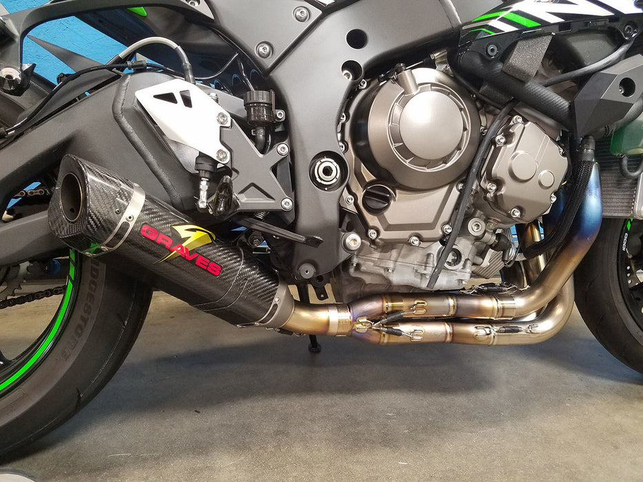 Graves Motorsports '16-'20 Kawasaki WORKS ZX10R LINK LOW Mount Full Exhaust System