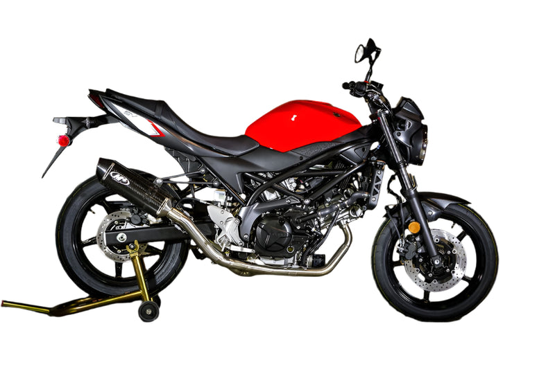 M4 Race Full System with Carbon / Polished /  Titanium Canister '17-'23 Suzuki SV650/X
