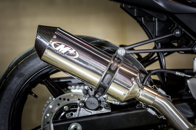 M4 Race Full System with Carbon / Polished /  Titanium Canister '17-'23 Suzuki SV650/X