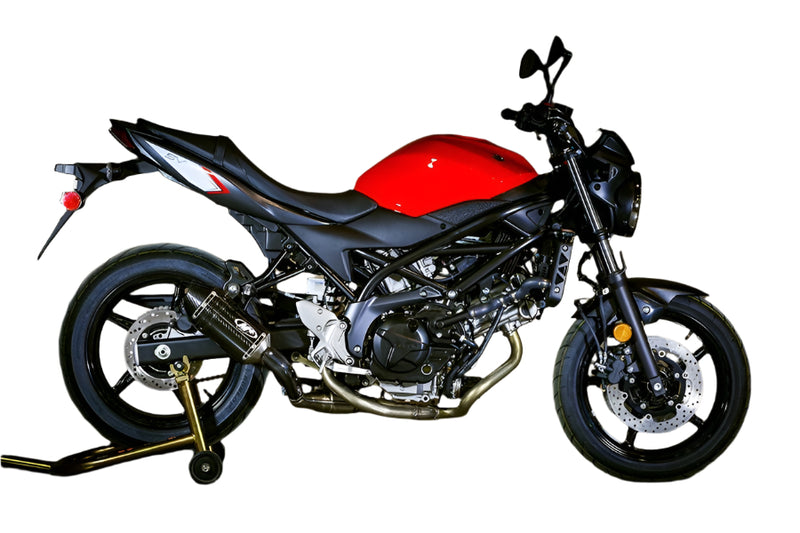 M4 Race Slip-On with Carbon / Polished /  Titanium Canister '17-'23 Suzuki SV650/X