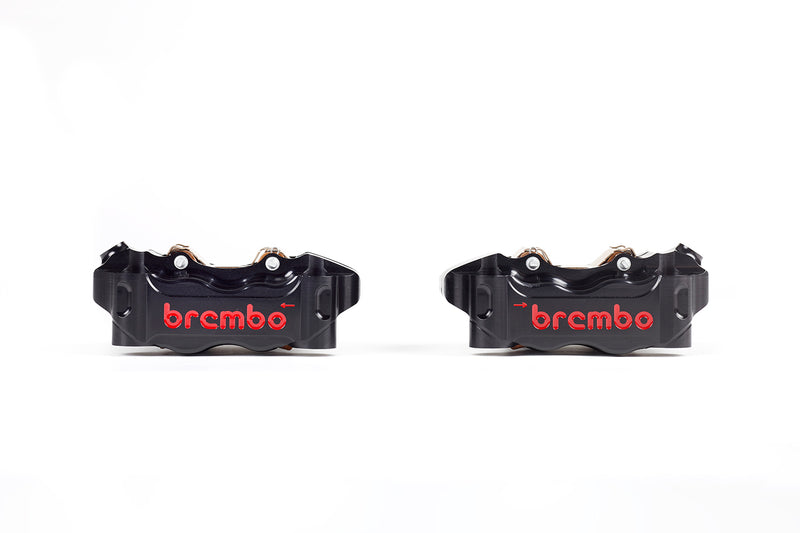 Brembo Caliper GP4-RB 2-Pin, P4 30/34mm Billet 2-Piece, 108mm Hard-Anodized Black