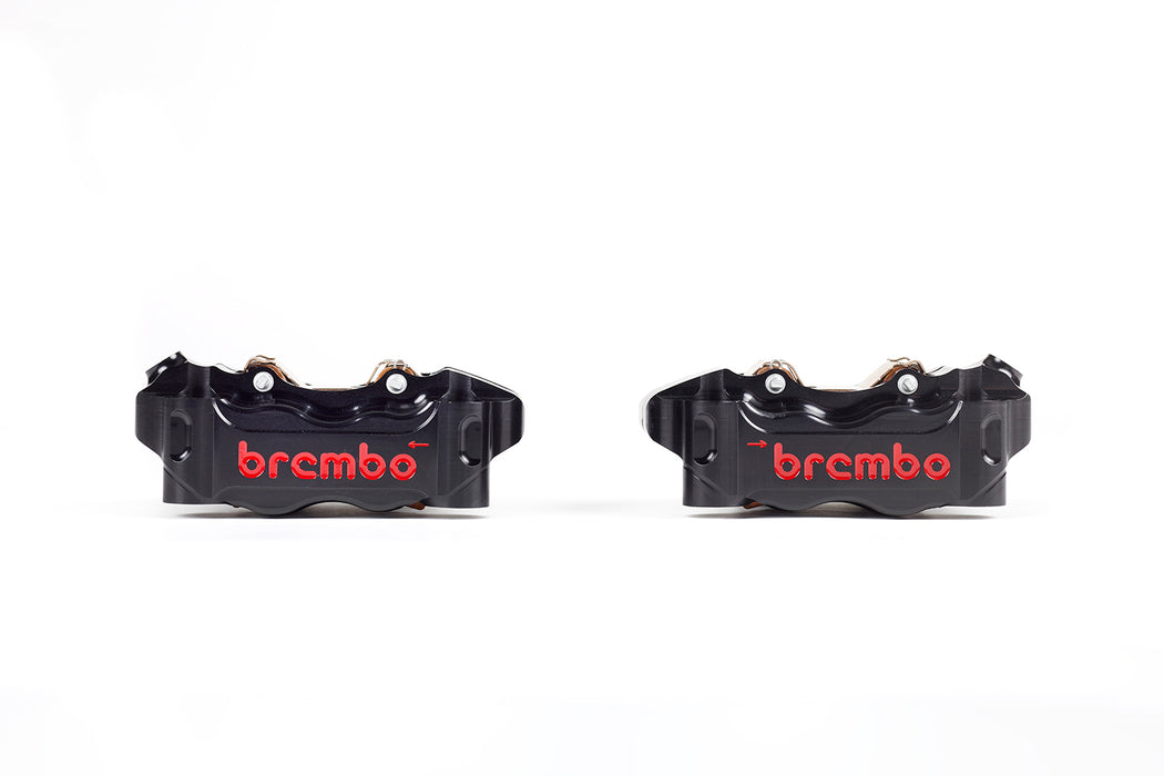 Brembo Caliper GP4-RB 2-Pin, P4 30/34mm Billet 2-Piece, 108mm Hard-Anodized Black