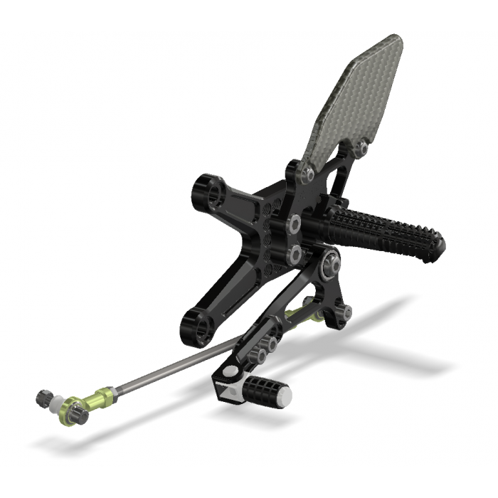 ATTACK REAR SET KIT,KAWASAKI ZX6R 05- , ZX6R-636 13-