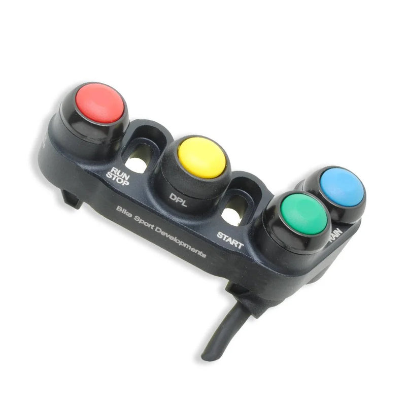 19+ Ducati V4 V4S - Soporte de bomba de freno de 4 funciones: Stop/Run, DPL, Start, interruptor de luz de lluvia