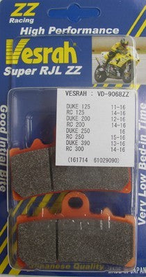 VESRAH Brake Pads - KTM RC390/DUKE VD-9068ZZ (SEE FITMENT BELOW)