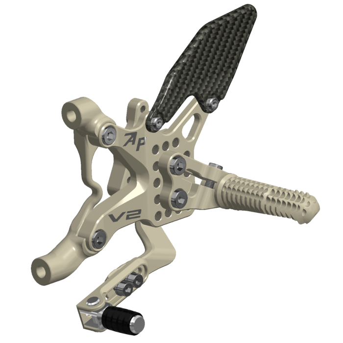 Attack Rear Set Kit, Ducati V2, 2020-2025