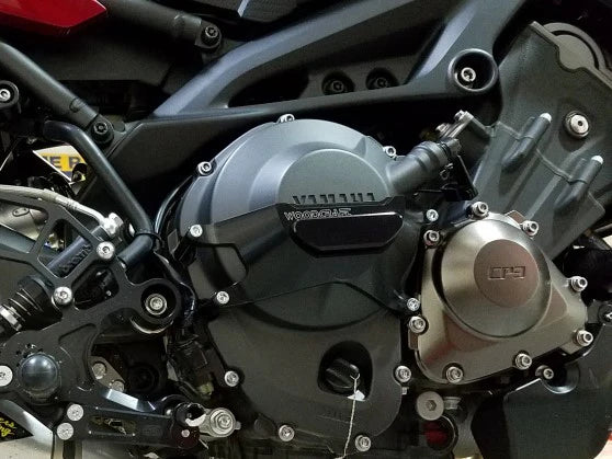 Woodcraft '14 -'20 Yamaha FZ09/MT09/FJ09/XSR900 RHS Clutch Cover Protector w/ Skid Pad