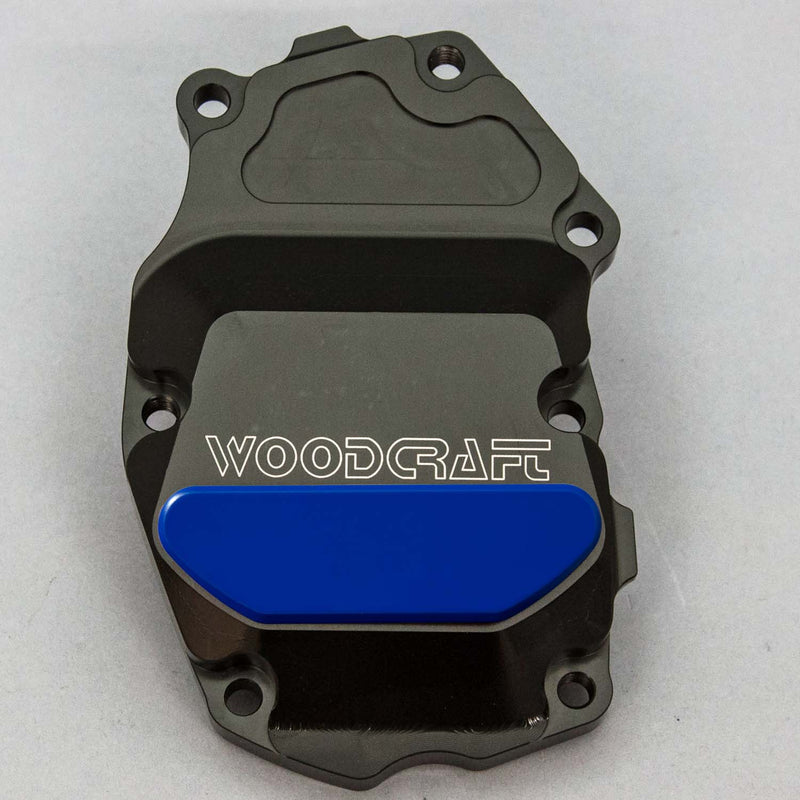 Woodcraft '13 -'17 Triumph Daytona 675 / '17 -'23 Street Triple / '20 '23 765 Moto2 RHS Crank/Ignition Trigger Cover w/ Skid Pad