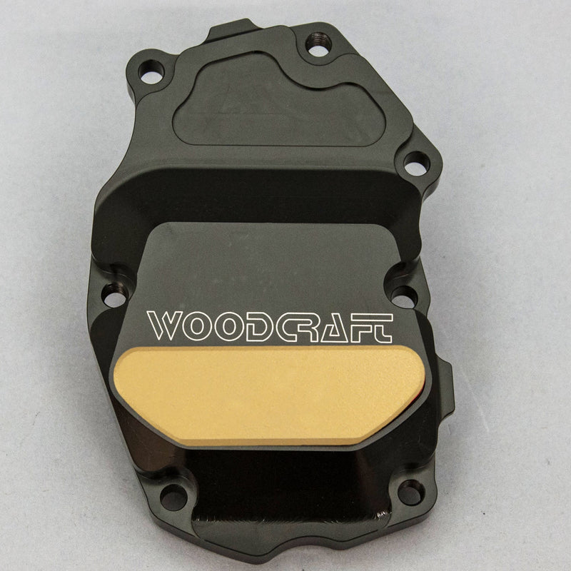 Woodcraft '13 -'17 Triumph Daytona 675 / '17 -'23 Street Triple / '20 '23 765 Moto2 RHS Crank/Ignition Trigger Cover w/ Skid Pad
