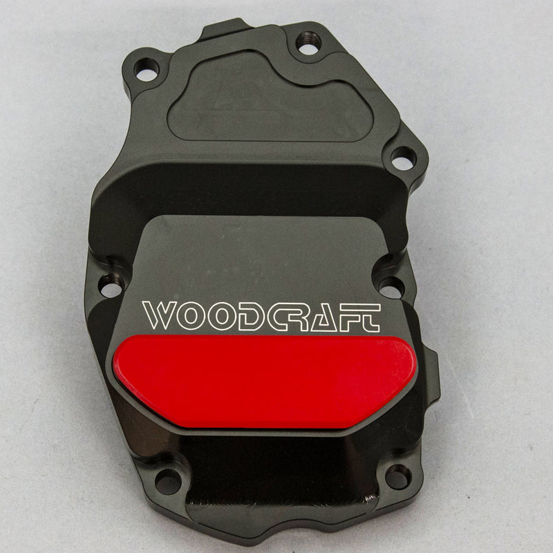 Woodcraft '13 -'17 Triumph Daytona 675 / '17 -'23 Street Triple / '20 '23 765 Moto2 RHS Crank/Ignition Trigger Cover w/ Skid Pad