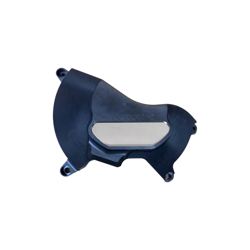 Woodcraft '06 -'17 Triumph Daytona 675 / '07 -'23 Street Triple RHS UHMW Clutch Cover Protector w/ Skid Pad