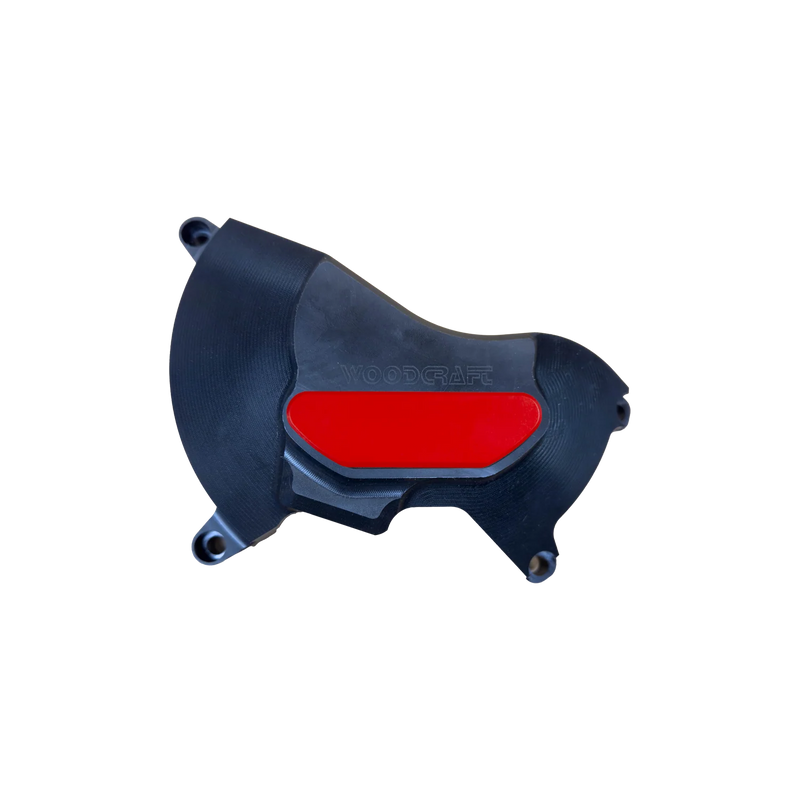 Woodcraft '06 -'17 Triumph Daytona 675 / '07 -'23 Street Triple RHS UHMW Clutch Cover Protector w/ Skid Pad