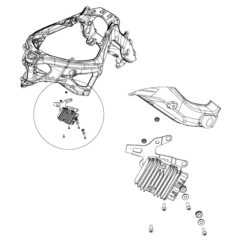 Alpha Voltage Regulator Bracket, BMW S 1000 RR 2019+ (K67) and M 1000 RR 2021+ (K66)