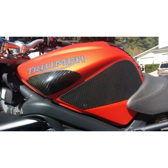 TRIUMPH Daytona 675 ('06-'12) Street Triple ('09-'12) SnakeSkin Tank Grips: Free Center Tank Protector Included