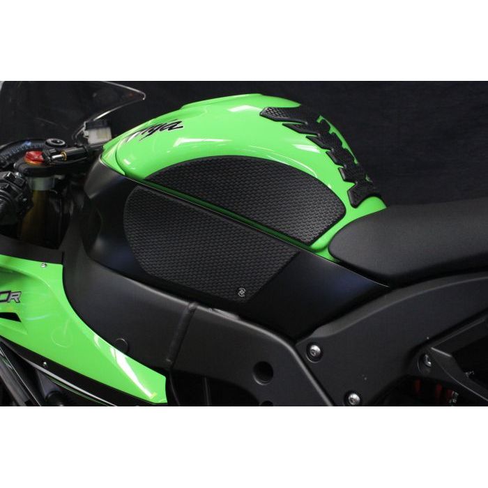 Puños de depósito SnakeSkin para KAWASAKI ZX10 ('11-'15): protector de depósito central gratuito incluido