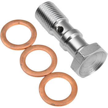 Banjo Bolt - M10 x 1.0 - Double - Chrome
