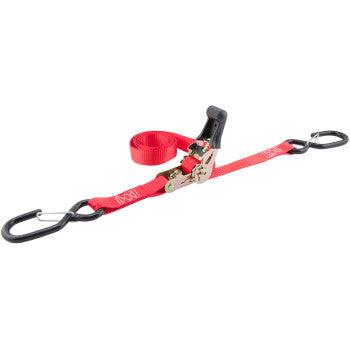 Ratchet Straps - 1" x 6' - Red - Pair