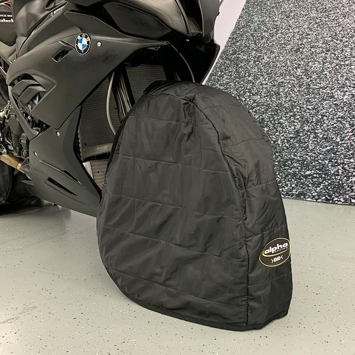 Tire warmer covers, set for front and rear wheels