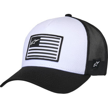 Alpinestars Flag Snapback Hat - White/Black