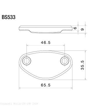 RIZOMA Mirror Block Off Plates '21-'24 Kawasaki ZX10R