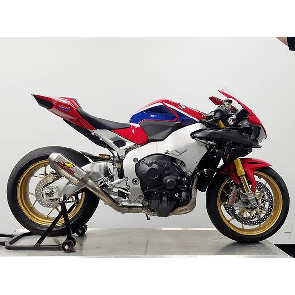 Sistema de escape completo de titanio Graves '17-'23 Honda CBR1000RR con silenciador de titanio o carbono