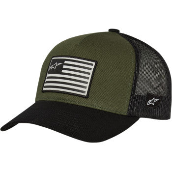 Alpinestars Flag Snapback Hat - Military/Black - One Size