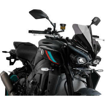 New Generation Sport Windshield - 14" - Smoke - '22-'24 YAMAHA MT-10/SP