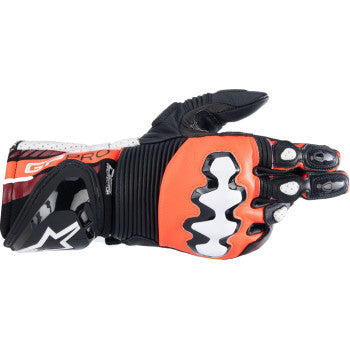 Guantes GP Pro R4 - Negro/Rojo Fluo/Blanco 