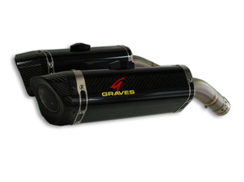 Graves Motorsports '09 -'14 Yamaha R1 Cat Back Slip-on Titanium Exhaust