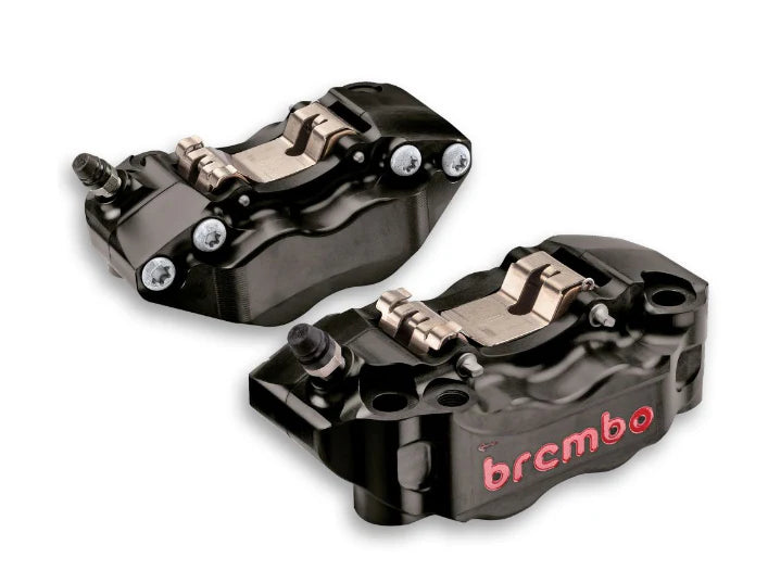 Brembo Caliper GP4-RB 2-Pin, P4 30/34mm Billet 2-Piece, 108mm Hard-Anodized Black