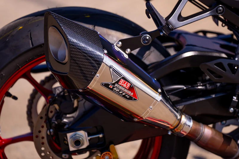 Yoshimura '17-'25 Suzuki GSX-R1000  R-11Sq Stainless Slip-On Exhaust, w/ Titanium Blue Sleeve (Copy)