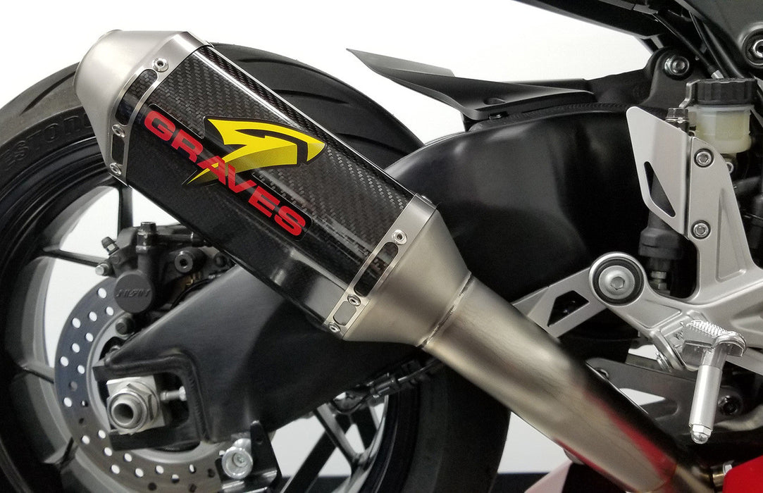 Graves '17-'23 Honda CBR1000rr Cat Back Slip-on Exhaust