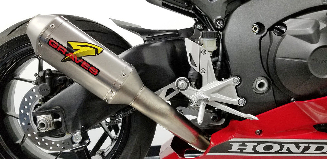 Graves '17-'23 Honda CBR1000rr Cat Back Slip-on Exhaust