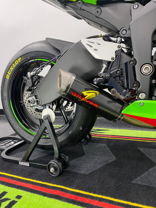 Graves '19-'24 Kawasaki ZX-6R Cat-Back Slip-on Carbon Exhaust