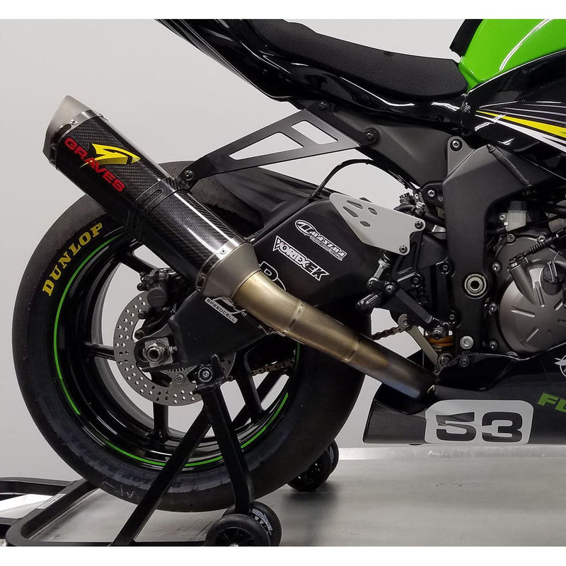 Graves '09-'24 Kawasaki ZX-6R WORKS2 Carbon Full Exhaust System