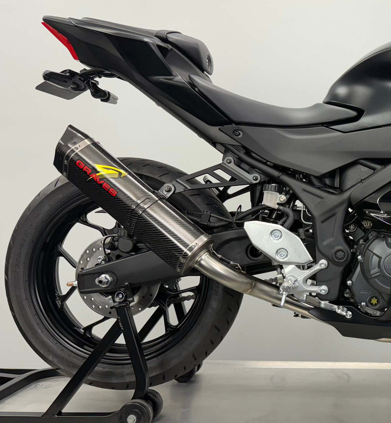 Sistema de escape completo Graves '15-'23 Yamaha R3 FUNCIONA 2