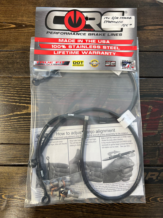 Core Moto 3T Custom Front Brake Kit '19+ BMW S1000RR / '21 M1000RR (NON- ABS 2" Stretch)