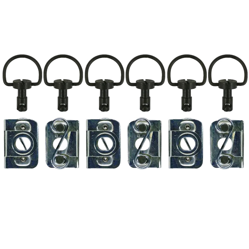 DZUS PRO (D4) 6pc: Fiberglass Bodywork, , D-Ring, S-Spring, Clip-On, Black