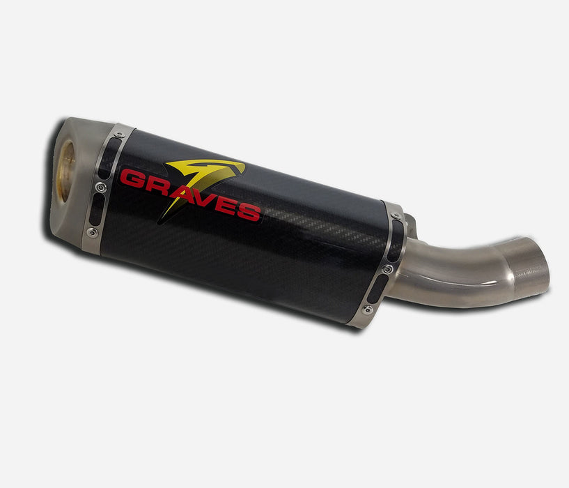 Graves '19-'24 Kawasaki ZX-6R Cat-Back Slip-on Carbon Exhaust