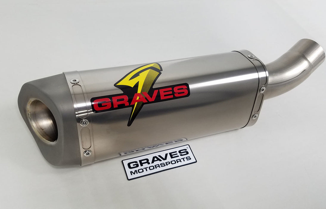 Graves '19-'24 Kawasaki ZX-6R Cat-Back Slip-on Titanium Exhaust